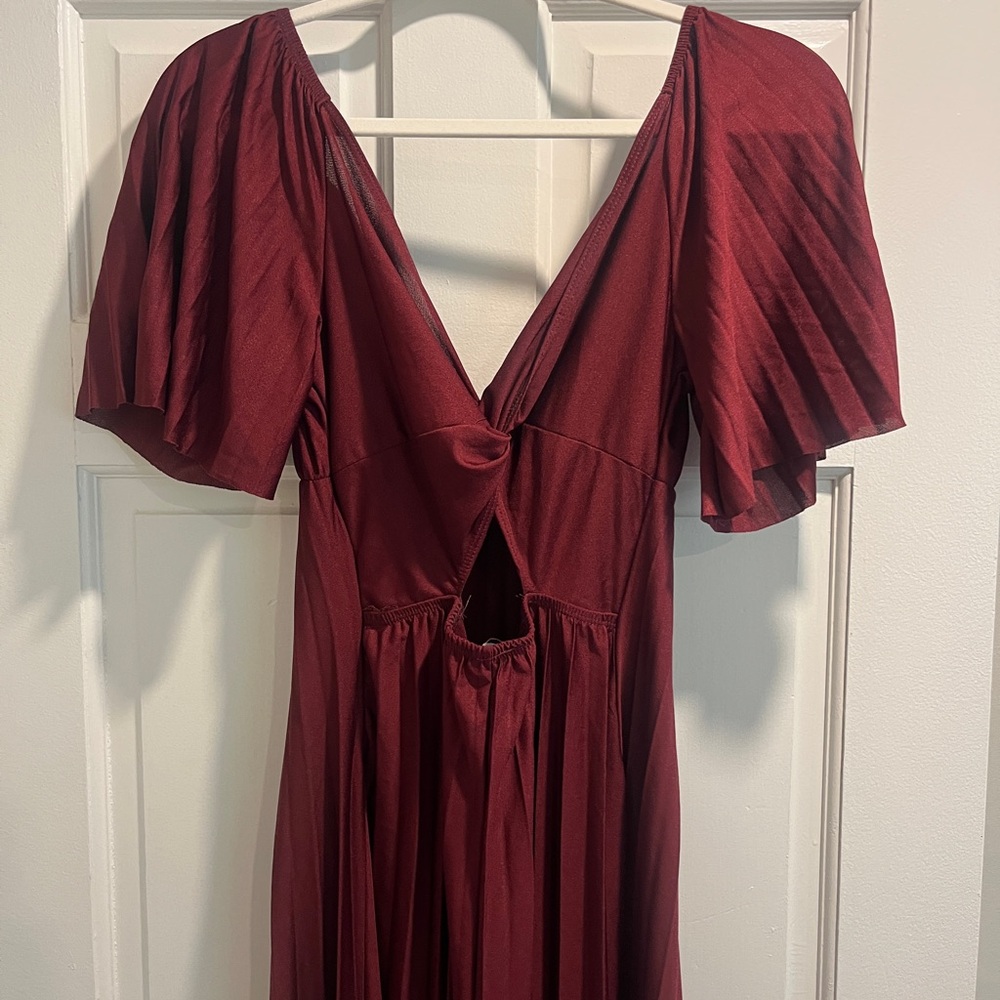 ASOS Maternity Burgundy Maxi Dress - Picture 3 of 4